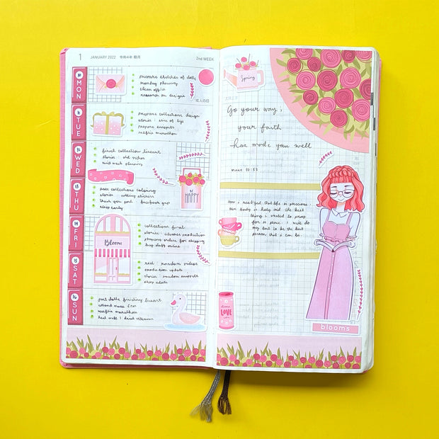 Blooms | Shades of Pink | Collection Stickers | C254