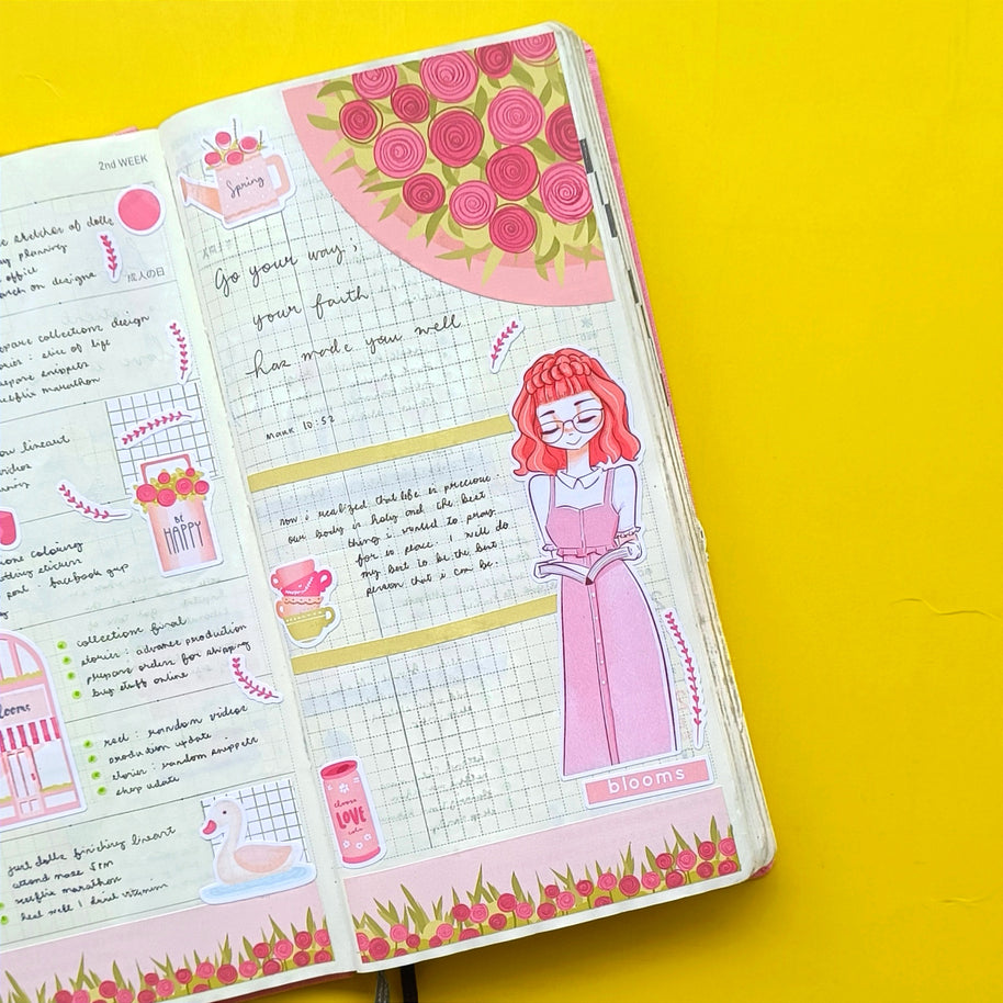 Blooms | Shades of Pink | Collection Stickers | C254