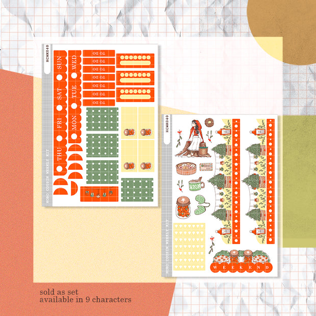 Cold | Joy to the Dolly World | Hobonichi Cousin Weekly Kit - hcwk040