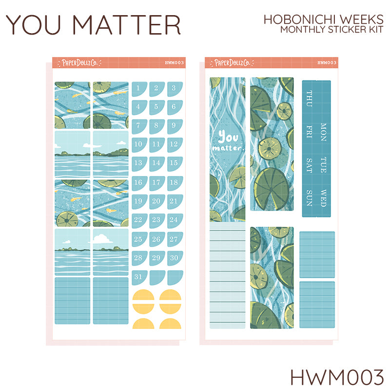 You Matter | Hobonichi Weeks Monthly Stickers ( set of 2 ) - HWM003