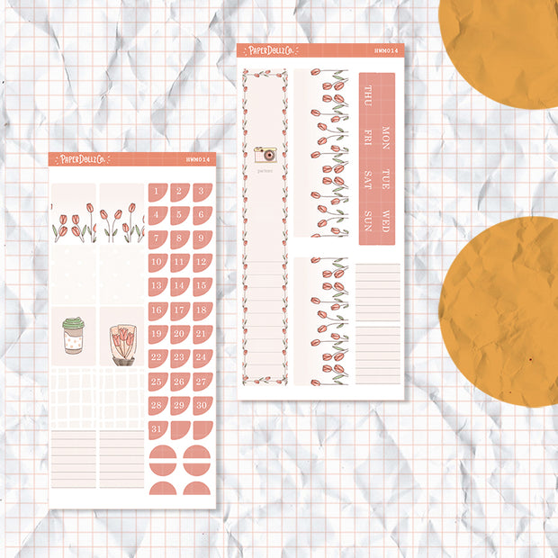 Minimalist Hobonichi Weeks Monthly Stickers ( set of 2 ) -hwm014