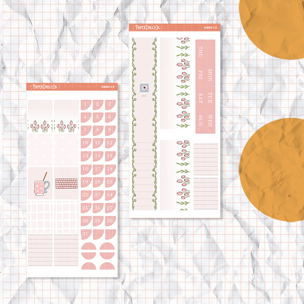 Minimalist Hobonichi Weeks Monthly Stickers ( set of 2 ) -hwm016