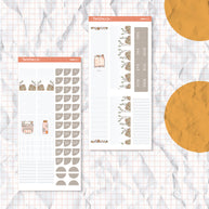 Minimalist Hobonichi Weeks Monthly Stickers ( set of 2 ) -hwm017