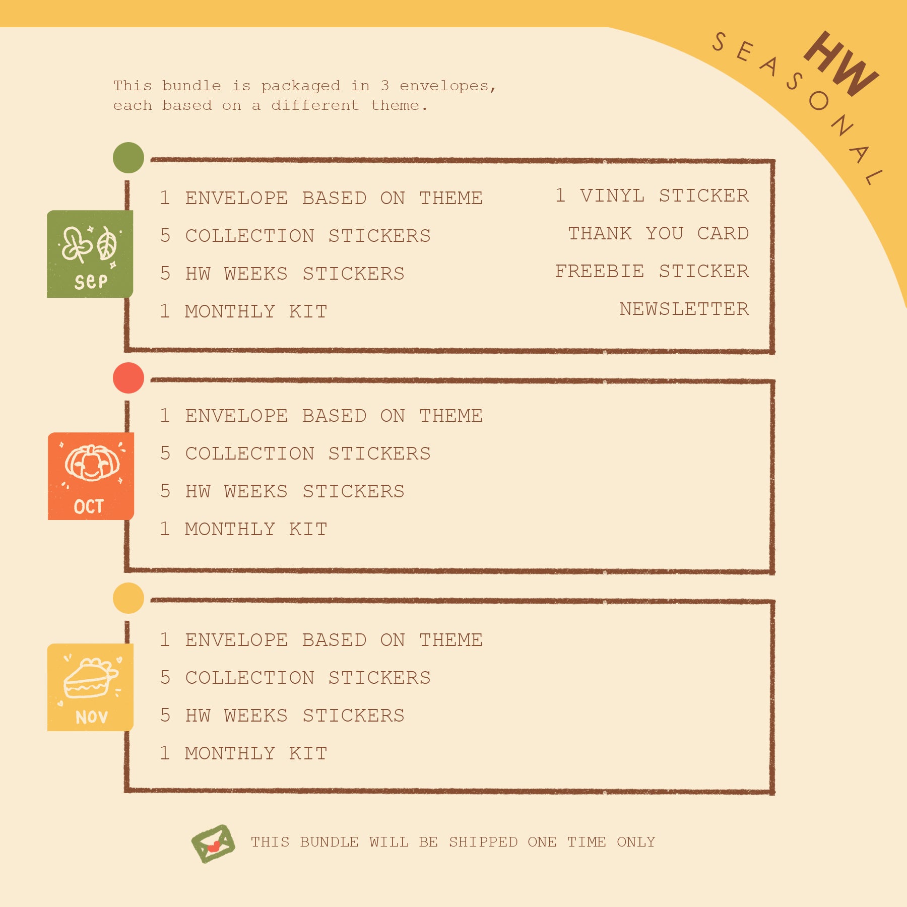 Seasonal | Weeks | Dear Dolly Snail Mail Subscription