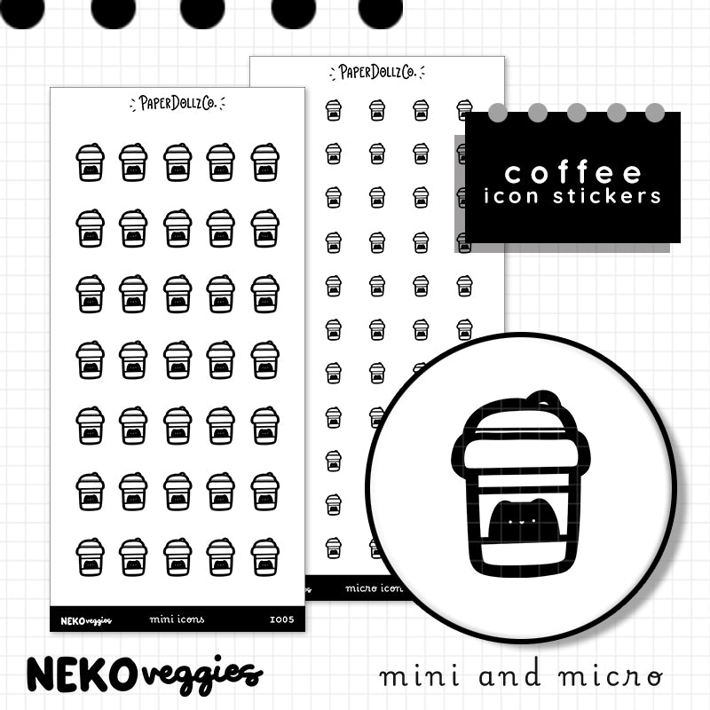 Coffee | PaperDollzCo | Icon Sticker | i005