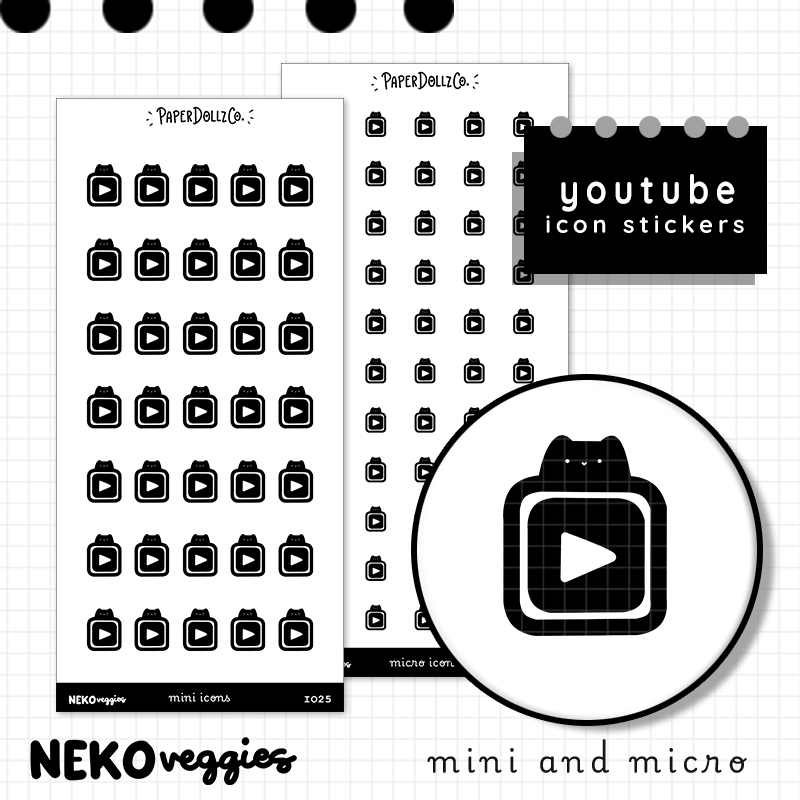 Youtube | PaperDollzCo | Icon Sticker | i025