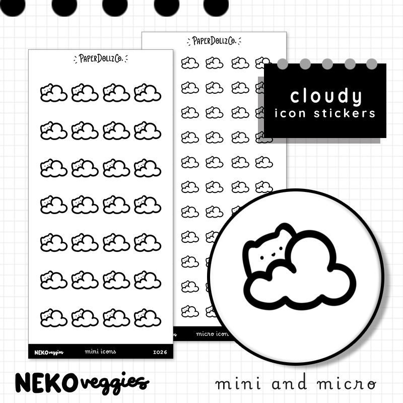 Cloudy | PaperDollzCo | Icon Sticker | i026