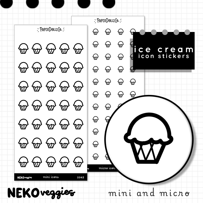 Ice Cream | PaperDollzCo | Icon Sticker | i042