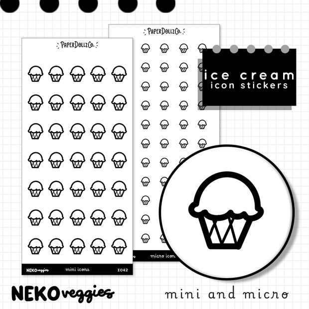 Ice Cream | PaperDollzCo | Icon Sticker | i042