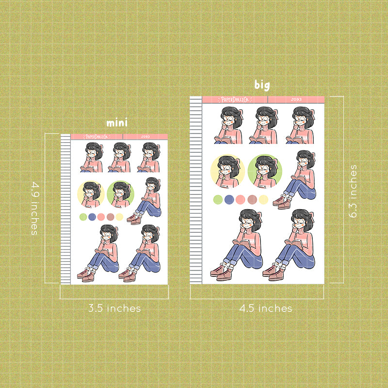 Bibliophile | Time to Unwind | Just Dolls Stickers | J093