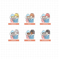 Mother and Son Snow | Just Dolls Stickers | J096