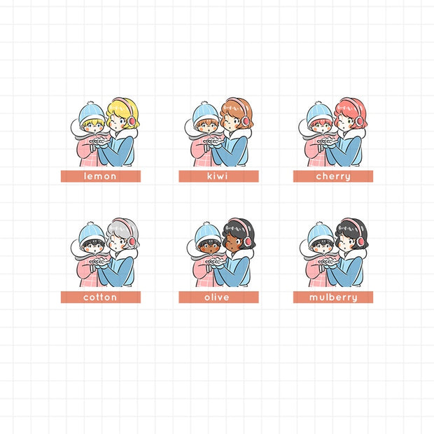 Mother and Son Snow | Just Dolls Stickers | J096