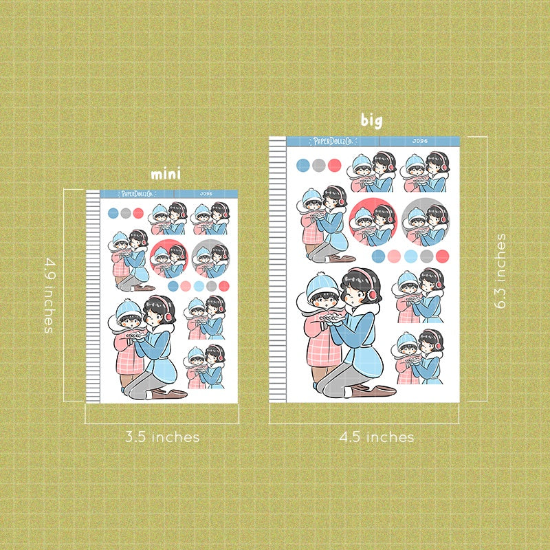 Mother and Son Snow | Just Dolls Stickers | J096