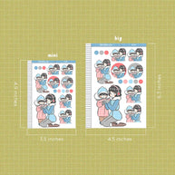 Mother and Son Snow | Just Dolls Stickers | J096