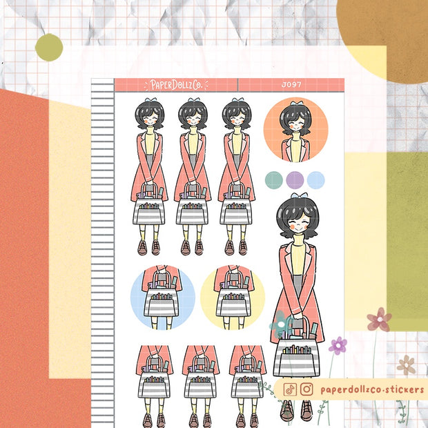 Planner Girl | Time to Unwind | Just Dolls Stickers | J097