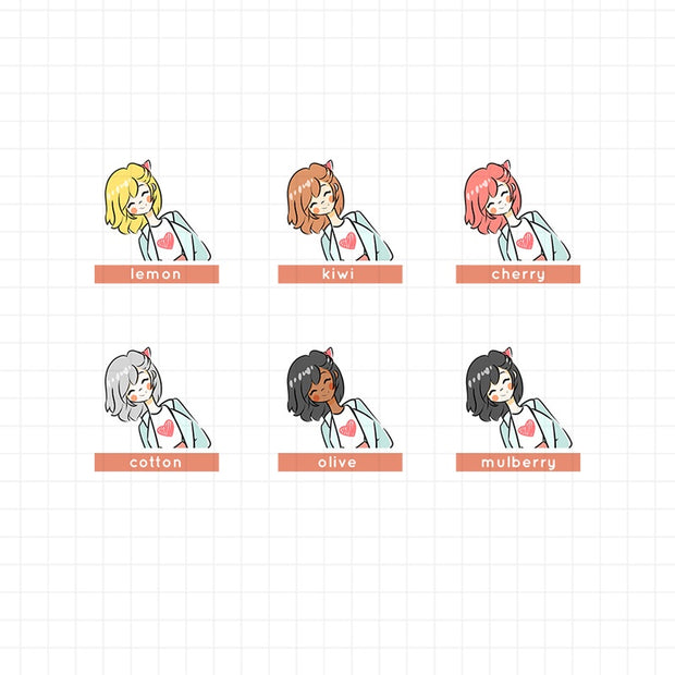 Travel Girl | Just Dolls Stickers | J100