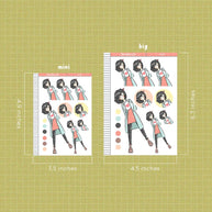 Travel Girl | Just Dolls Stickers | J100