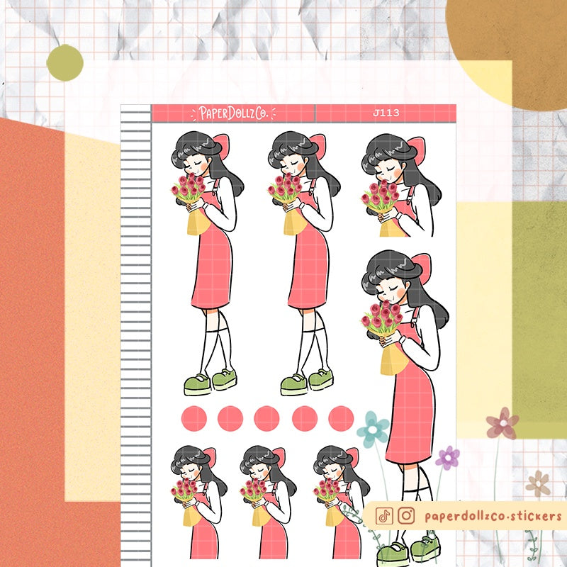 Rose | Flower Pop | Just Dolls Stickers | J113