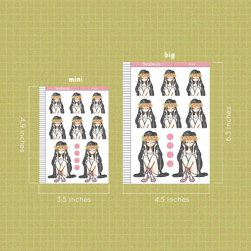 Peony | Flower Pop | Just Dolls Stickers | J116