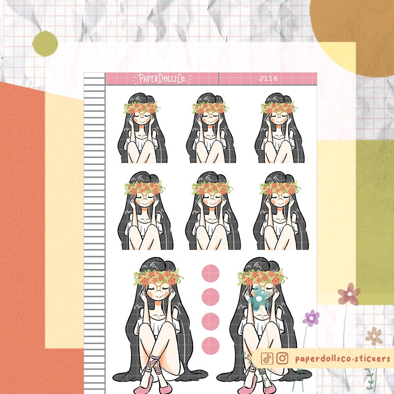 Peony | Flower Pop | Just Dolls Stickers | J116