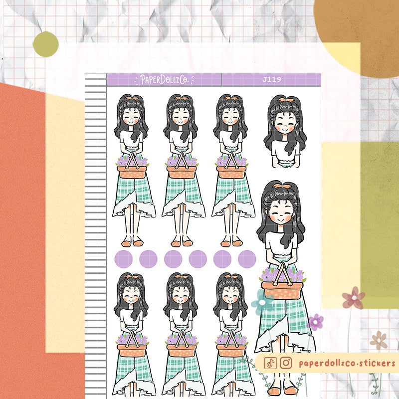 Lilac | Flower Pop | Just Dolls Stickers | J119