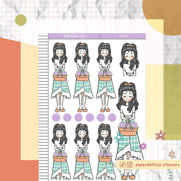 Lilac | Flower Pop | Just Dolls Stickers | J119