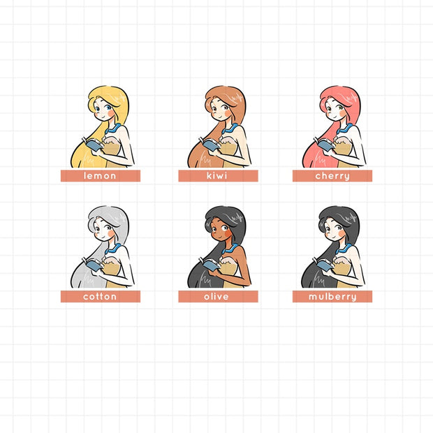 Native American Lady | Just Dolls Stickers | J127