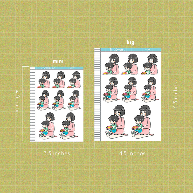 Mother and Son | Just Dolls Stickers | J137