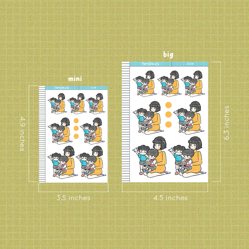 Mother and Sons | Just Dolls Stickers | J138