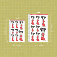 Red Dress | Just Dolls Stickers | J143