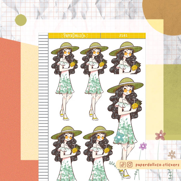 Tropical | Summer Camp | Just Dolls Sticker | J181