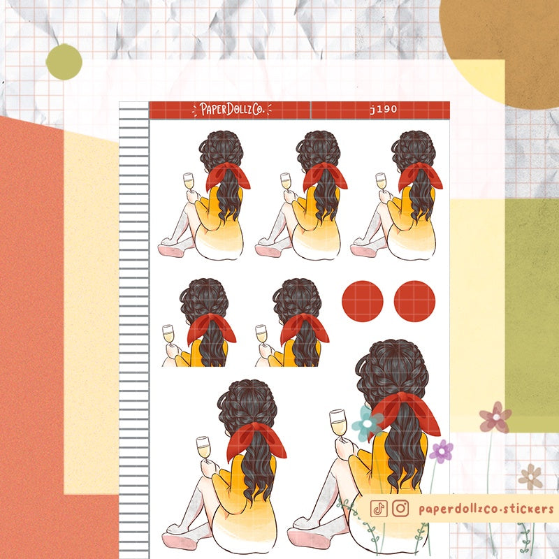 Cheers | Cozy Holiday | Just Dolls Sticker | J190