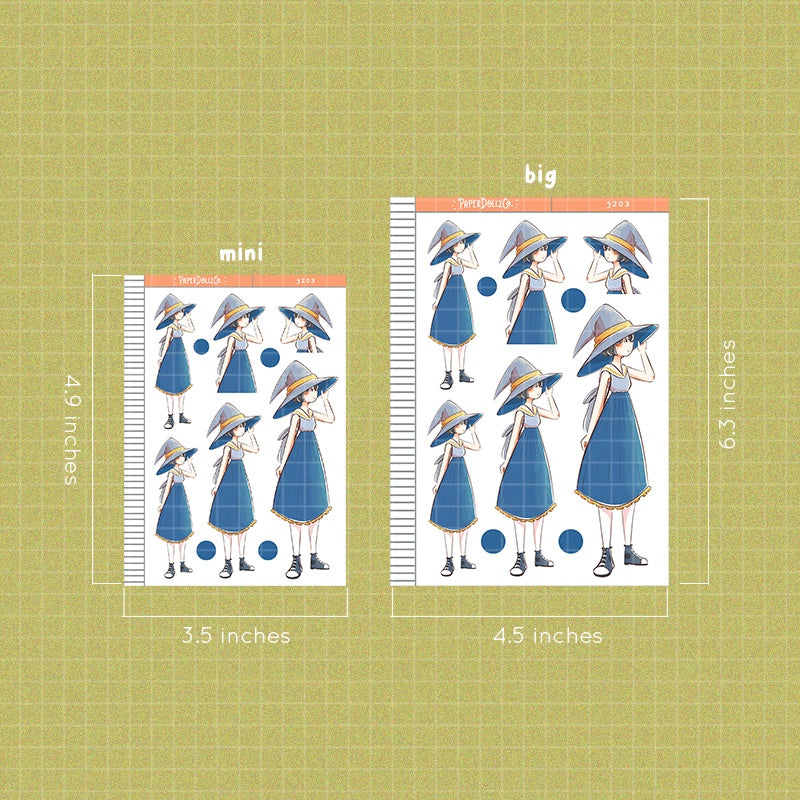 Moonlit | Sorceress | Halloween Just Dolls Sticker | J203