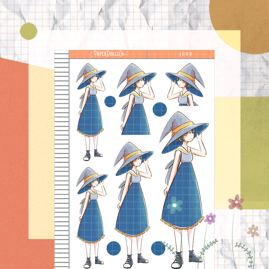 Moonlit | Sorceress | Halloween Just Dolls Sticker | J203