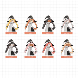 Mystical | Sorceress | Halloween Just Dolls Sticker | J206