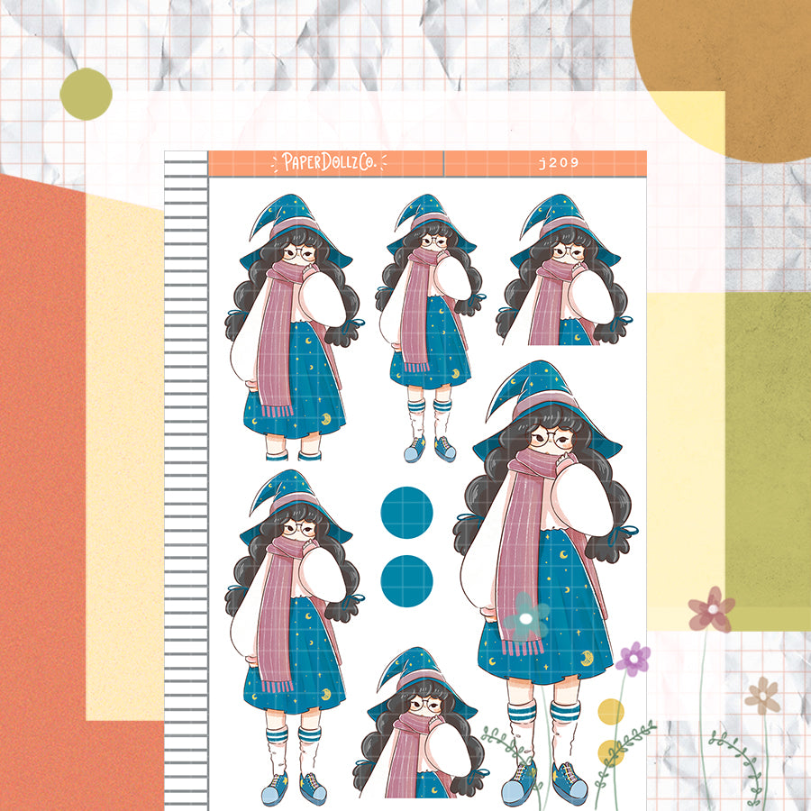 Mystical D | Sorceress | Halloween Just Dolls Sticker | J209