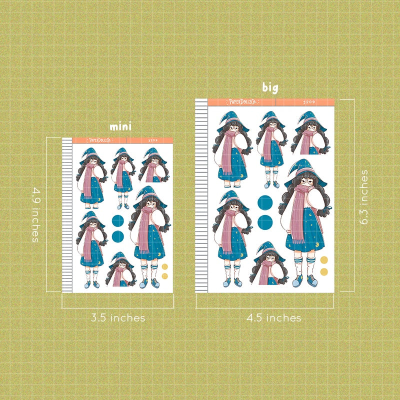 Mystical D | Sorceress | Halloween Just Dolls Sticker | J209