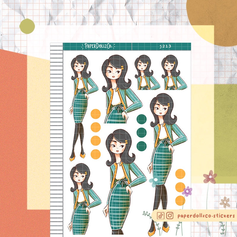 office | Way out 60s | Just Dolls Sticker | J213
