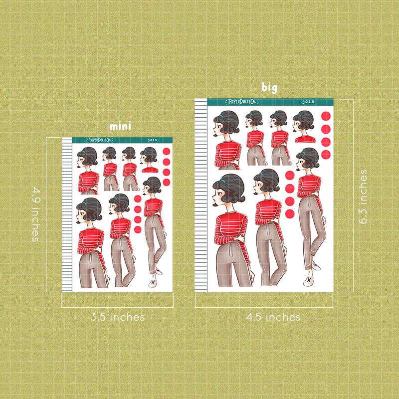 60s Queen Stripes | Way out 60s | Just Dolls Sticker | J215