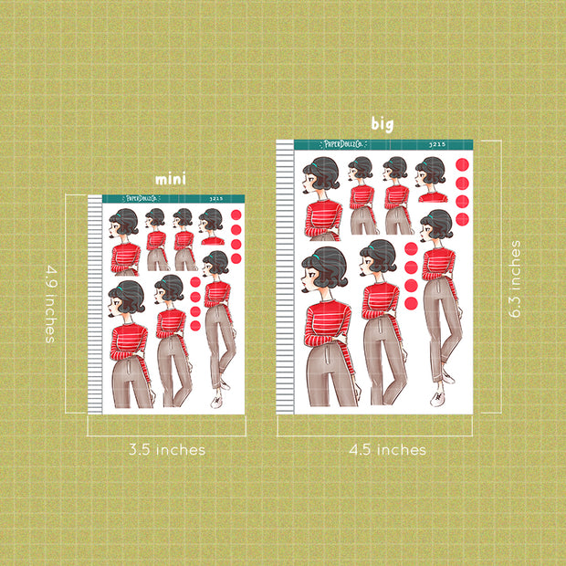 60s Queen Stripes | Way out 60s | Just Dolls Sticker | J215