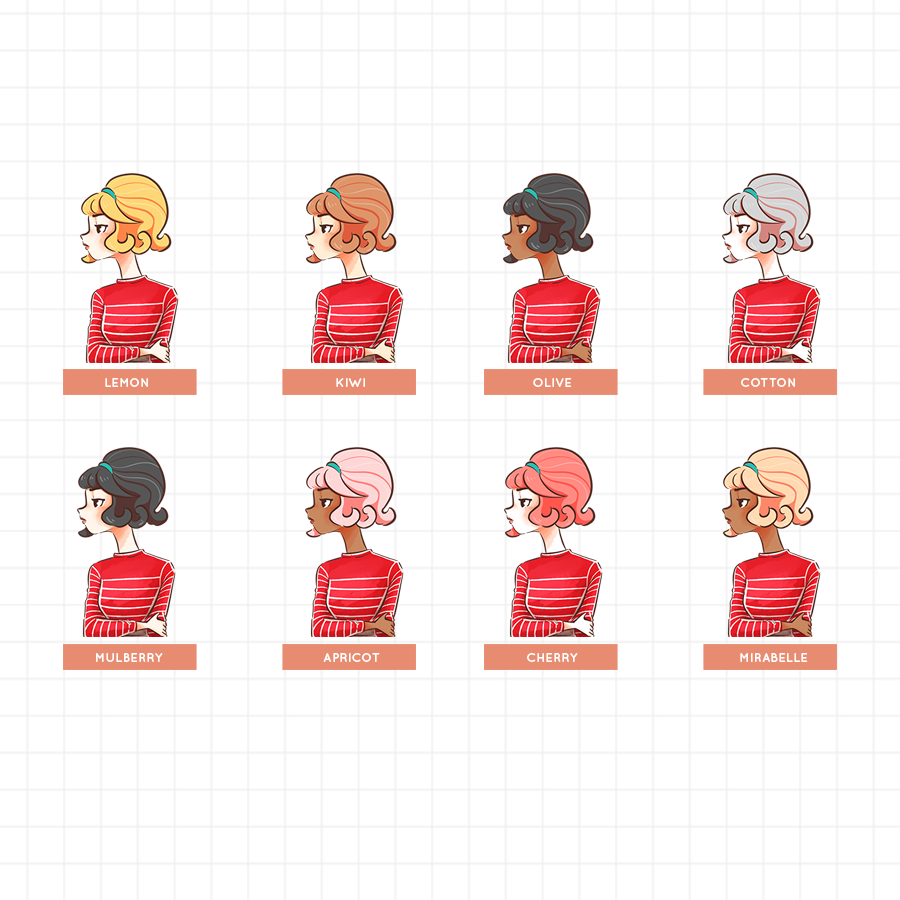 60s Queen Stripes | Way out 60s | Just Dolls Sticker | J215