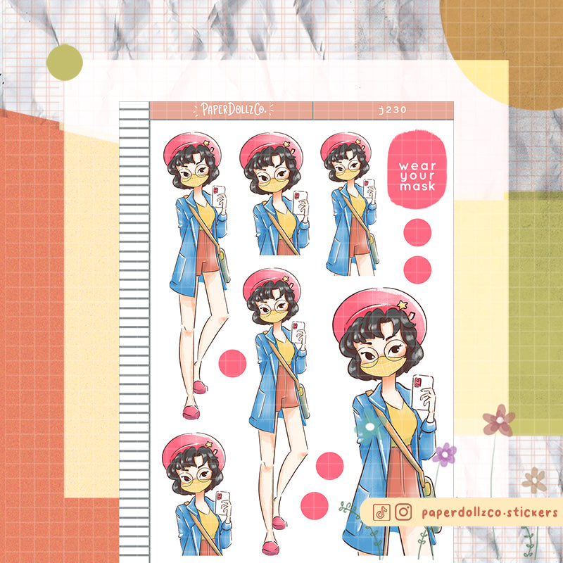 Preppy | Wear Your Mask | Just Dolls | J230