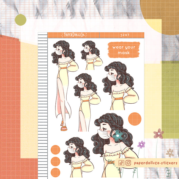 Pineapple | Wear Your Mask | Just Dolls | J247