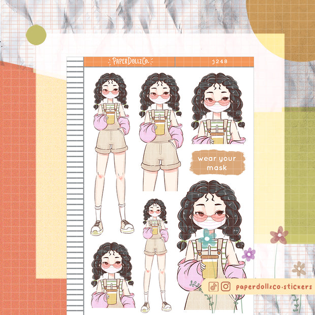 Peach | Wear Your Mask | Just Dolls | J248