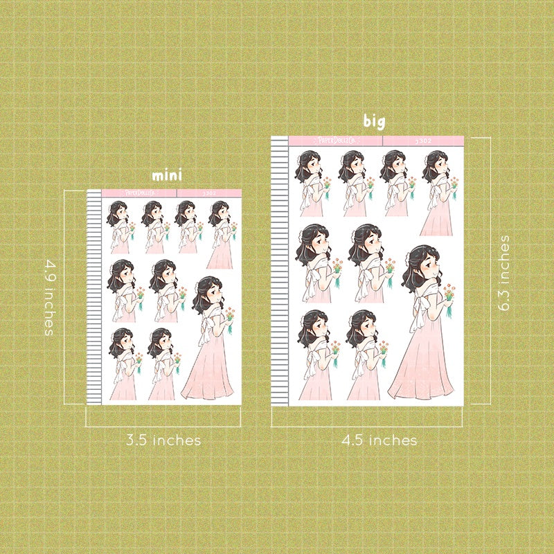 Secret Garden | Shades of Pink | Just Dolls Sticker | J302