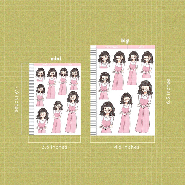 Blooms | Shades of Pink | Just Dolls Sticker | J304