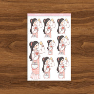 Happy Petals | Shades of Pink | Just Dolls Sticker | J305