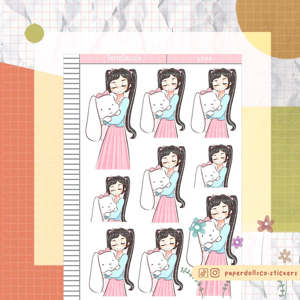 Beautiful  Blossoms | Shades of Pink | Just Dolls Sticker | J306