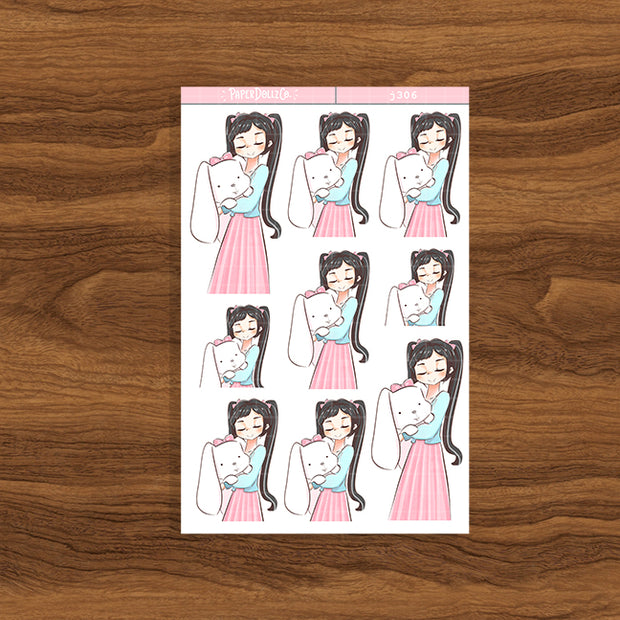 Beautiful  Blossoms | Shades of Pink | Just Dolls Sticker | J306