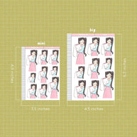 Beautiful  Blossoms | Shades of Pink | Just Dolls Sticker | J306